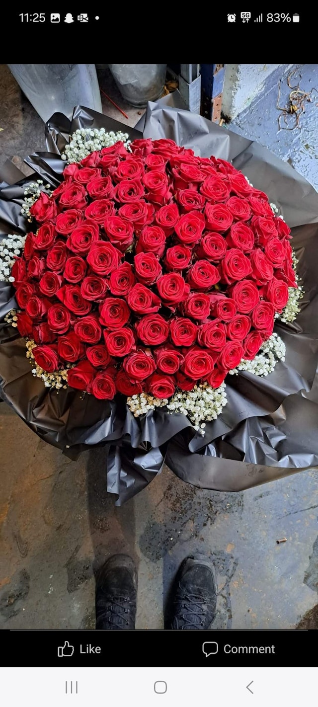 100 red roses
