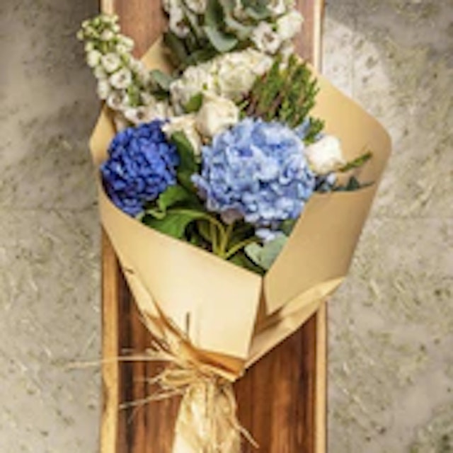 Blue white bouquet