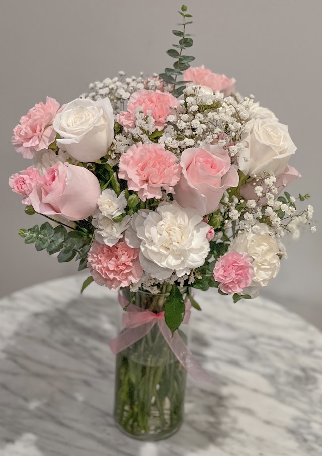 Pink - White In Vase