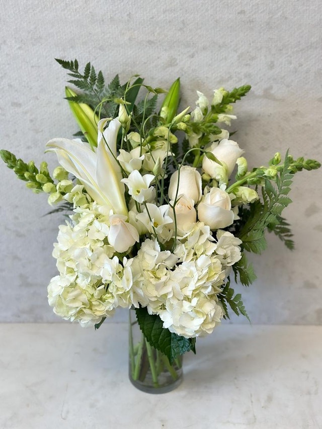 White Flowers in Vase