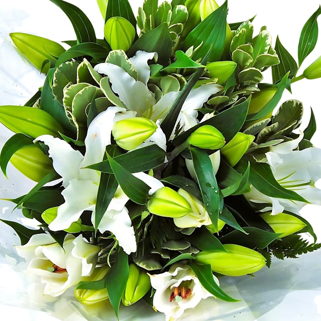White Oriental Lilies